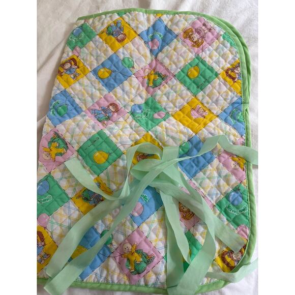 Vintage Cabbage Patch Kid Doll Sleeping Bag Blanket Quilted Fabric Swaddle 1983 - Picture 2 of 9